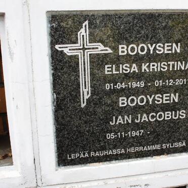 BOOYSEN Jan Jacobus 1947- &amp; Elisa Kristina 1949-2011
