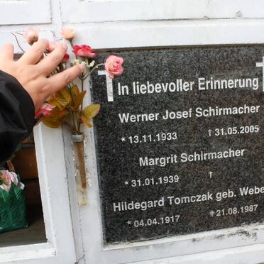 SCHIRMACHER Werner Josef 1933-2005 &amp; Margrit 1939- :: TOMCZAK Hildegard nee WEBER 1917-1987