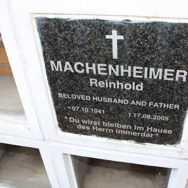 MACHENHEIMER Reinhold 1941-2005