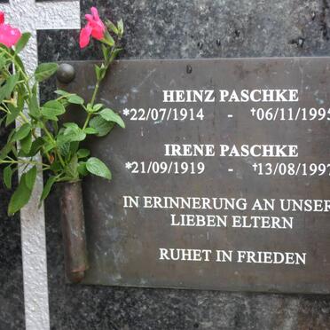 PASCHKE Heinz 1914-1995 &amp; Irene 1919-1997