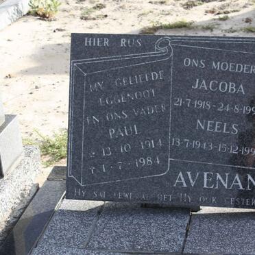 AVENANT Paul 1914-1984 &amp; Jacoba 1918-1997 :: AVENANT Neels 1943-1995