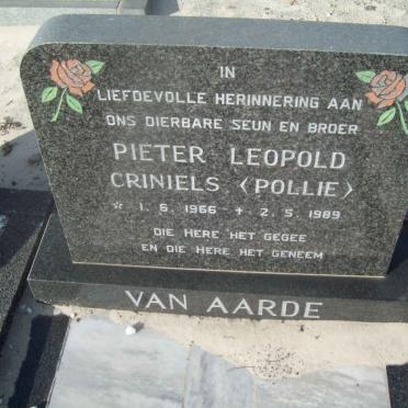 AARDE Pieter Leopold Criniels, van 1966-1989