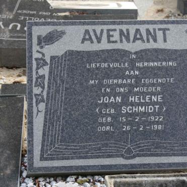 AVENANT Joan Helen SCHMIDT 1922-1981