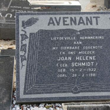 AVENANT Joan Helen SCHMIDT 1922-1981