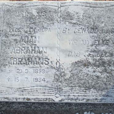 ABRAHAMS Adam Abraham 1898-1984