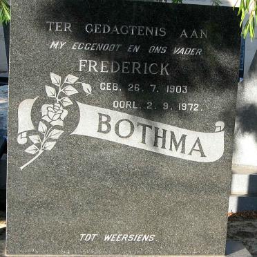 BOTHMA Frederick 1903-1972