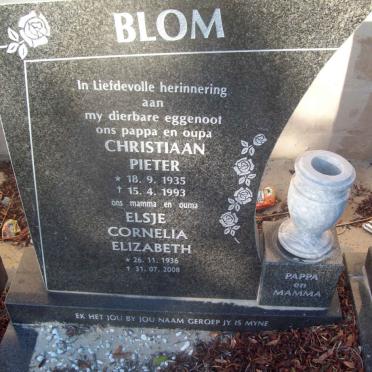 BLOM Christiaan Pieter 1935-1993 &amp; Elsje Cornelia Elizabeth 1936-2008