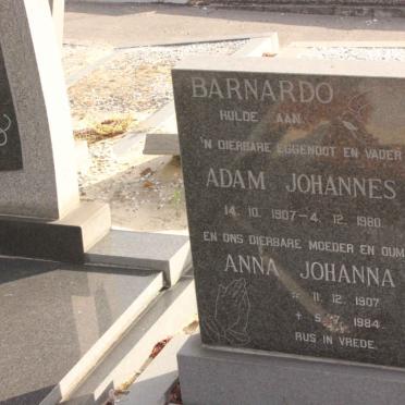 BARNARDO Adam Johannes 1907-1980 &amp; Anna Johanna 1907-1984