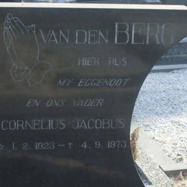 BERG Cornelius Jacobus, van der 1923-1973