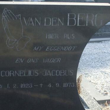 BERG Cornelius Jacobus, van der 1923-1973