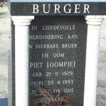 BURGER Piet 1929-1993