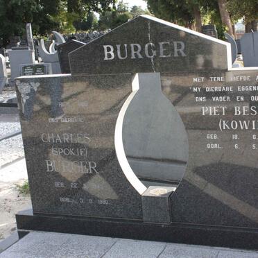 BURGER Piet Bester 1914-1986 :: BURGER Charles 1943-1980