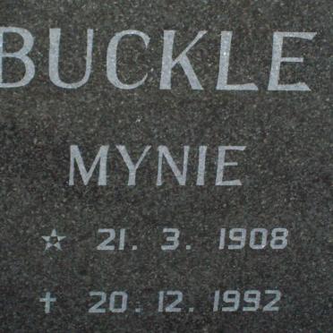 BUCKLE Mynie 1908-1992