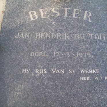 BESTER Jan Hendrik Du Toit -1975