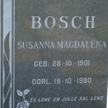 BOSCH Susanna Magdalena 1901-1980
