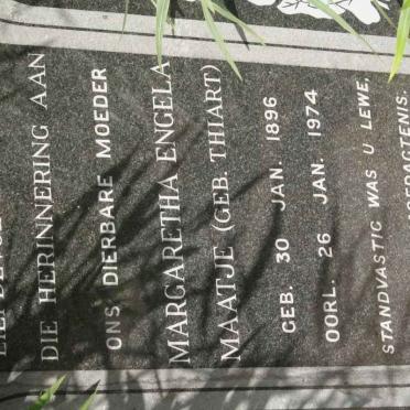 BURGER Margaretha Engela Maatje nee THIART 1896-1974