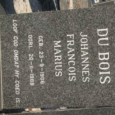 BOIS Johannes Francois Marius, du 1906-1988 &amp; Magdalena Petronella BESTER 1916-1985