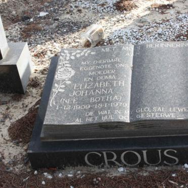 CROUS Elizabeth Johanna nee BOTHA 1909-1979