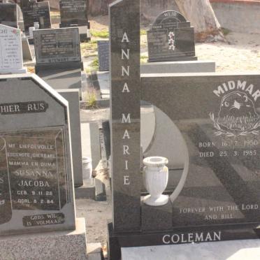 COLEMAN Anna Marie 1950-1985