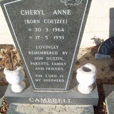 CAMPBELL Cheryl Anne nee COETZEE 1964-1993