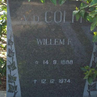COLFF Willem F., v.d. 1888-1974