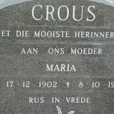 CROUS Maria 1902-1974