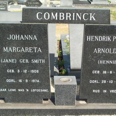 COMBRINCK Hendrik Petrus Arnoldus 1905-1983 &amp; Johanna Margareta SMITH 1906-1974