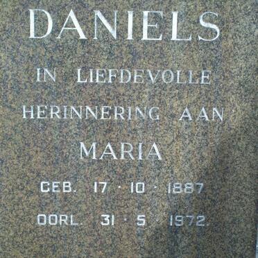 DANIELS Maria 1887-1972