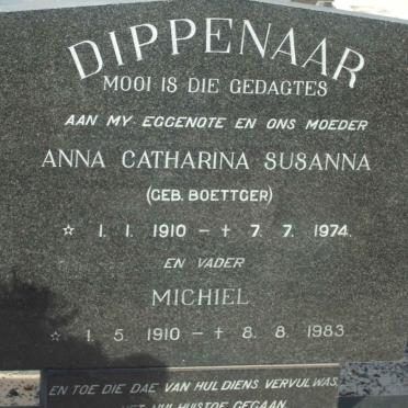 DIPPENAAR Michiel 1910-1983 &amp; Anna Catharina Susanna BOETTCER 1910-1974