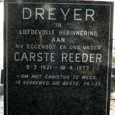 DREYER Carste Reeder 1921-1973