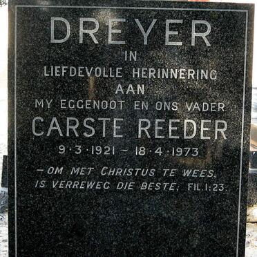 DREYER Carste Reeder 1921-1973
