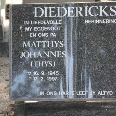 DIEDERICKS Matthys Johannes 1945-1997