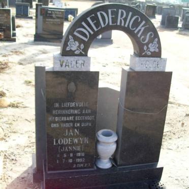 DIEDERICKS Jan Lodewyk 1918-1992
