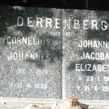 DERRENBERG Cornelius Johannes 1919-1996 &amp; Johanna Jacoba Elizabeth 1917-2002