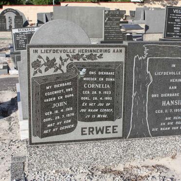 ERWEE Jack 1918-1976 &amp; Cornelia 1923-1992 :: ERWEE Hansie 1955-1973
