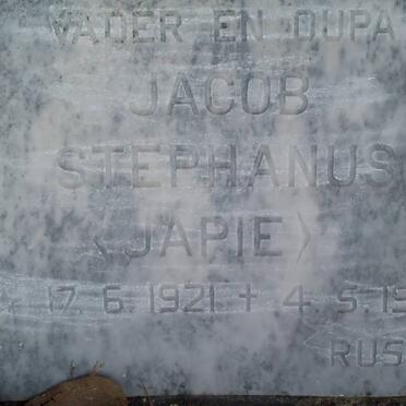 ERASMUS Jacob Stephanus 1921-1984