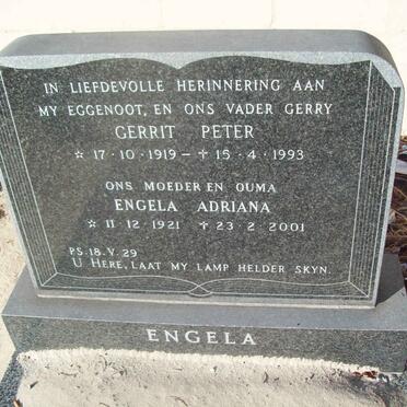 ENGELA Gerrit Peter 1919-1993 &amp; Engela Adriana 1921-2001