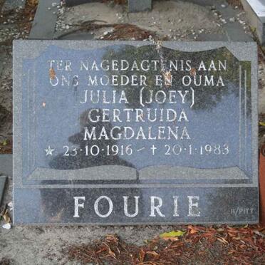 FOURIE Julia Gertruida Magdalena 1916-1983