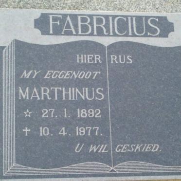 FABRICUS Marthinus 1892-1977
