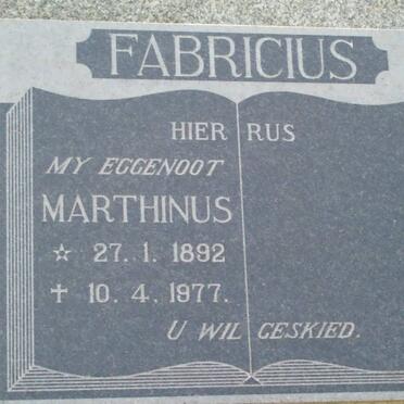 FABRICUS Marthinus 1892-1977