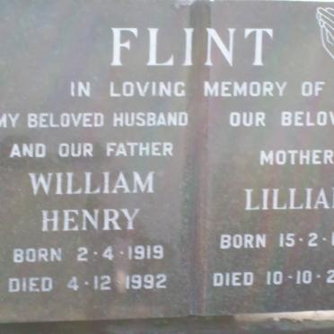 FLINT William Henry 1919-1992 &amp; Lillian 1918-2003
