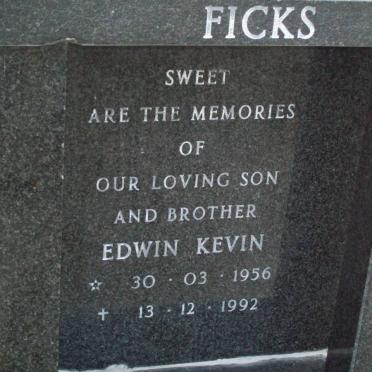 FICKS Edwin Kevin 1956-1992