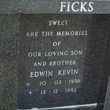 FICKS Edwin Kevin 1956-1992