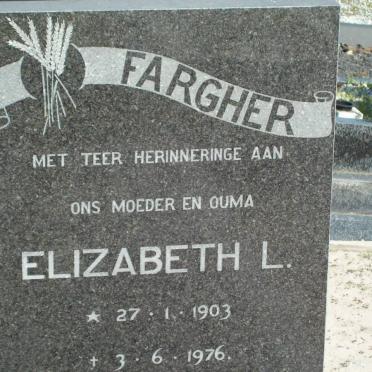 FARGHER Elizabeth L. 1903-1976