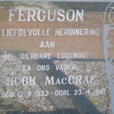 FERGUSON Hugh MacCrae 1932-1981