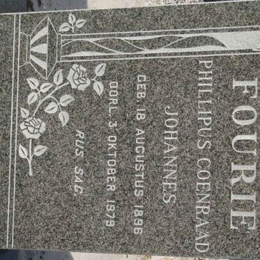 FOURIE Phillipus Coenraad Johannes 1896-1979