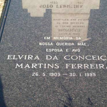 FERREIRA Elvira Da Conceicao Martins 1909-1999