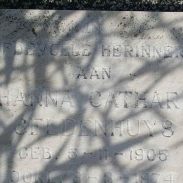 GELDENHUYS Johanna Catharina 1905-1974