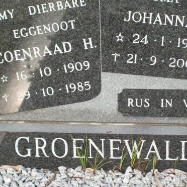GROENEWALD Coenraad H. 1909-1985 &amp; Johanna 1910-2004