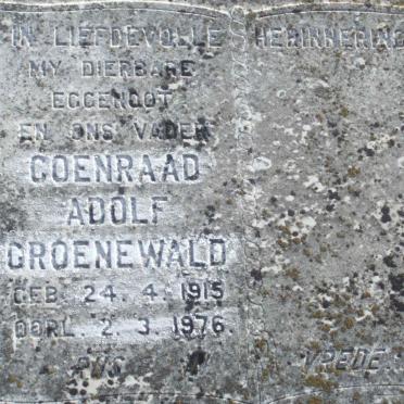 GROENEWALD Coenraad Adolf 1915-1976